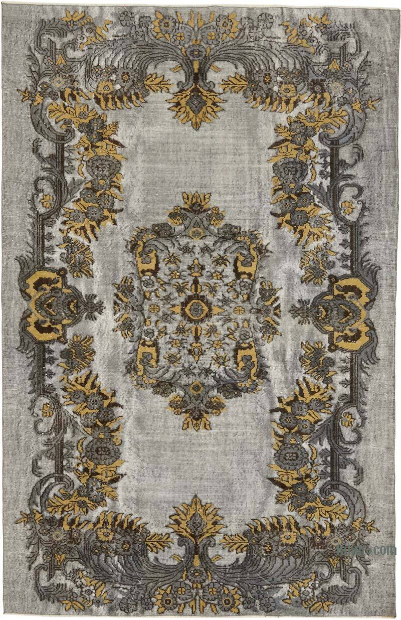 Hand Carved Over-Dyed Rug - 6' 4" x 9' 8" (76" x 116") - K0082155