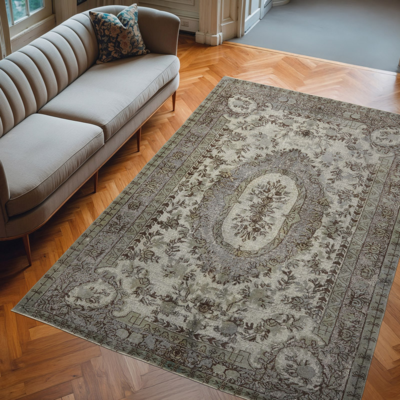 El Oyması Boyalı Halı - 194 cm x 281 cm - K0082158