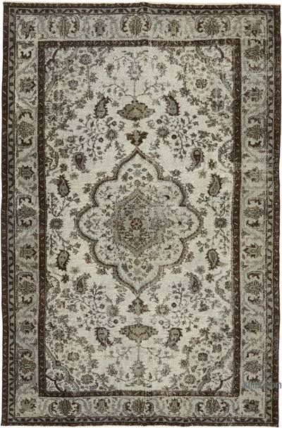 Hand Carved Over-Dyed Rug - 6' 7" x 10'  (79" x 120")