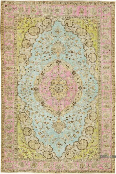 Hand Carved Over-Dyed Rug - 6' 1" x 9' 3" (73" x 111")