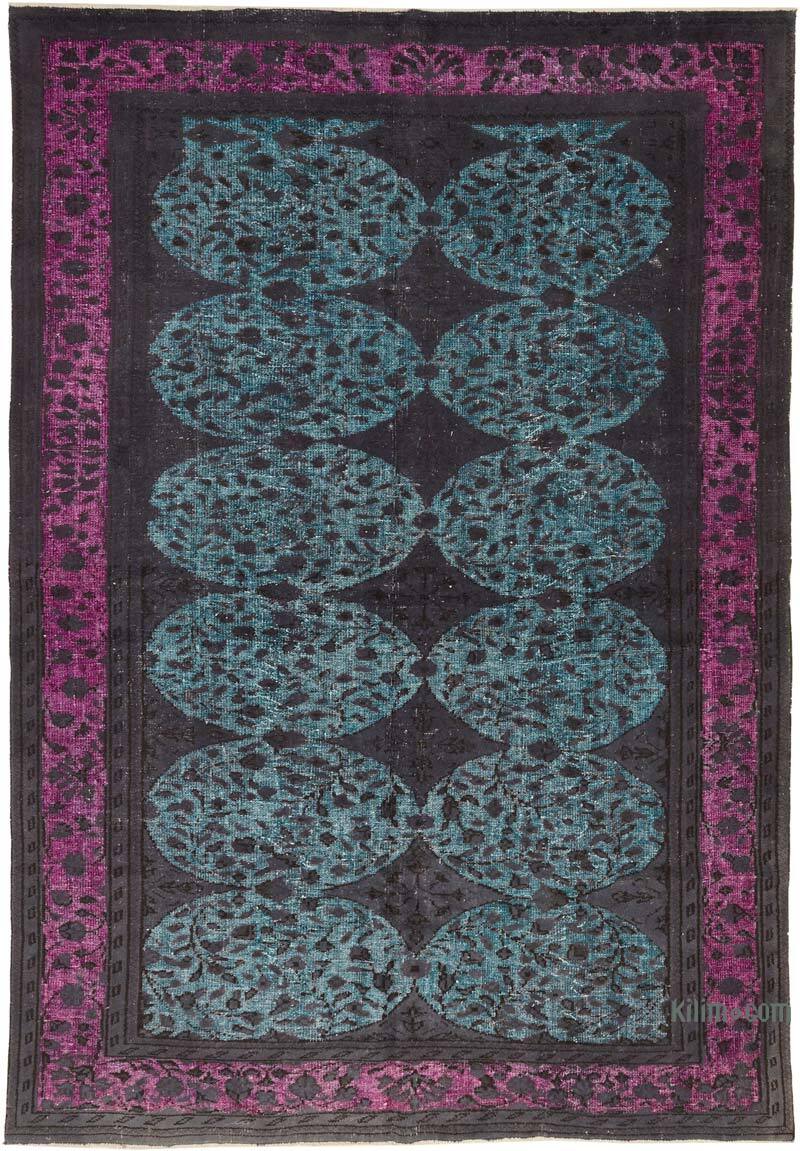 Hand Carved Over-Dyed Rug - 7' 5" x 10' 10" (89" x 130") - K0082174