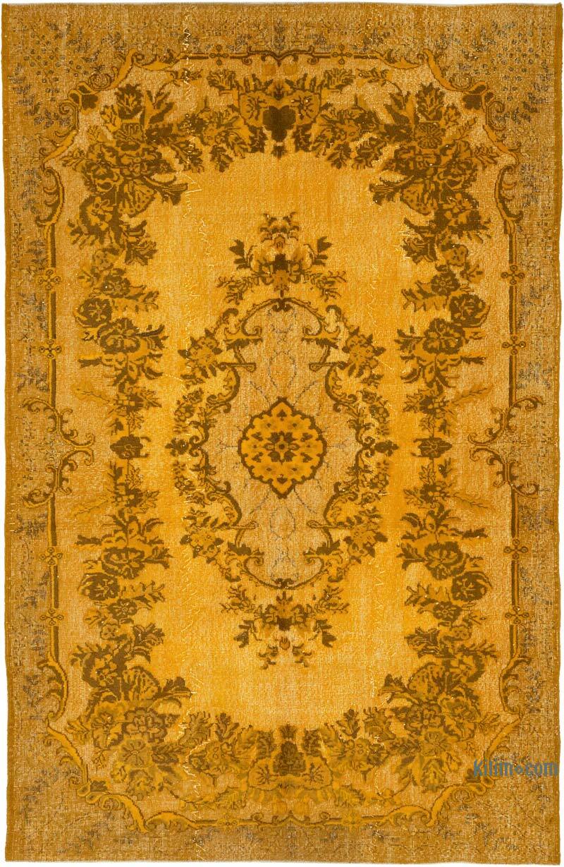 Hand Carved Over-Dyed Rug - 6' 7" x 10' 2" (79" x 122") - K0082175