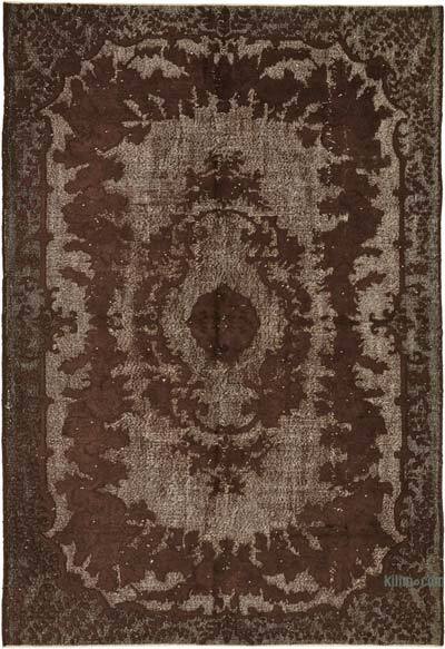 Hand Carved Over-Dyed Rug - 6' 10" x 9' 11" (82" x 119")