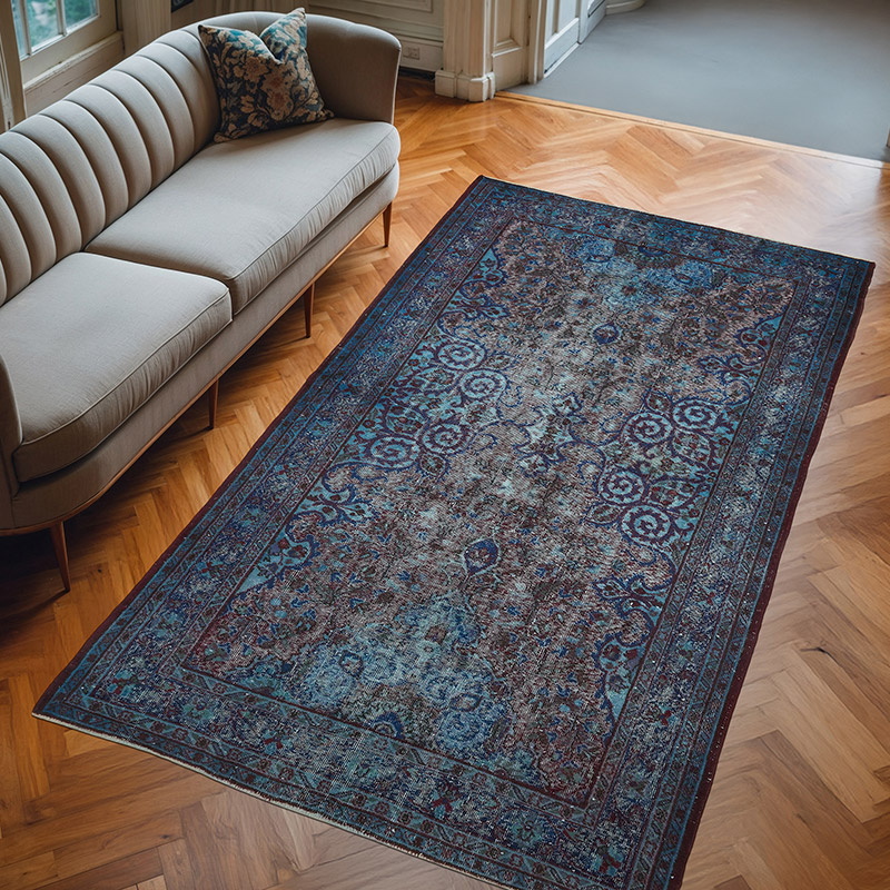 Alfombra Tallada a Mano Sobre Teñida - 166 cm x 283 cm - K0082183