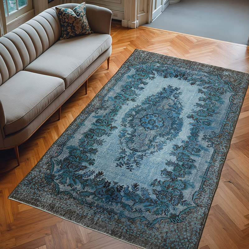 Hand Carved Over-Dyed Rug - 5' 10" x 9' 8" (70" x 116") - K0082184