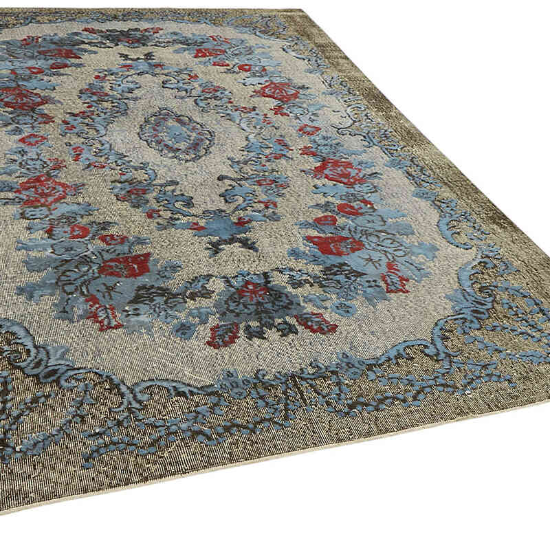 Hand Carved Over-Dyed Rug - 6' 5" x 9' 10" (77" x 118") - K0082189