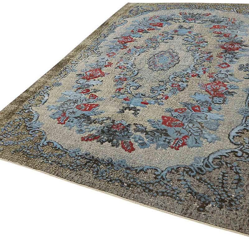 Hand Carved Over-Dyed Rug - 6' 5" x 9' 10" (77" x 118") - K0082189