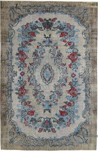Hand Carved Over-Dyed Rug - 6' 5" x 9' 10" (77" x 118")