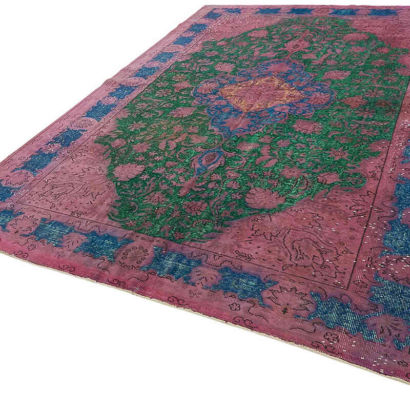 Hand Carved Over-Dyed Rug - 7' 7" x 10' 10" (91" x 130") - K0082191