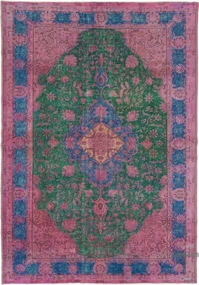 Hand Carved Over-Dyed Rug - 7' 7" x 10' 10" (91" x 130")