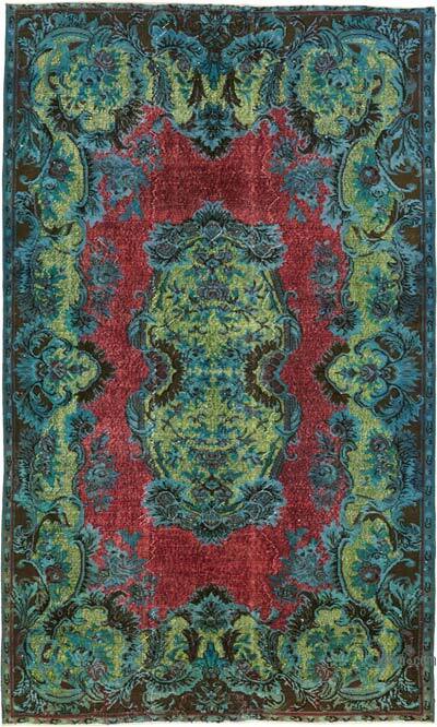 El Oyması Boyalı Halı - 183 cm x 295 cm