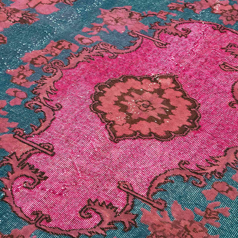 Hand Carved Over-Dyed Rug - 6' 10" x 10' 2" (82" x 122") - K0082197