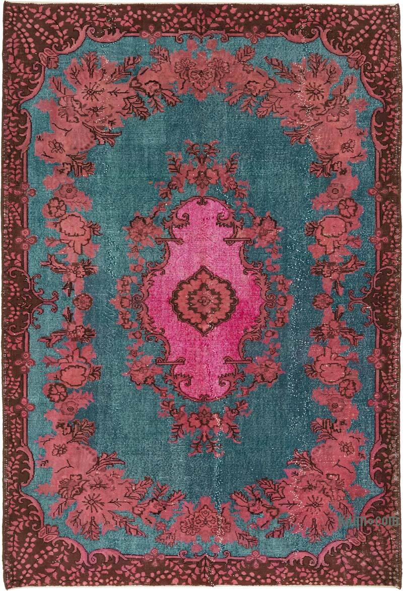 Hand Carved Over-Dyed Rug - 6' 10" x 10' 2" (82" x 122") - K0082197