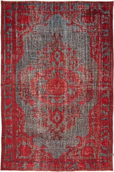 Hand Carved Over-Dyed Rug - 6' 9" x 10'  (81" x 120")