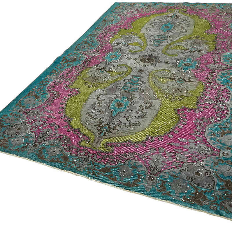 Hand Carved Over-Dyed Rug - 6' 3" x 10'  (75" x 120") - K0082199