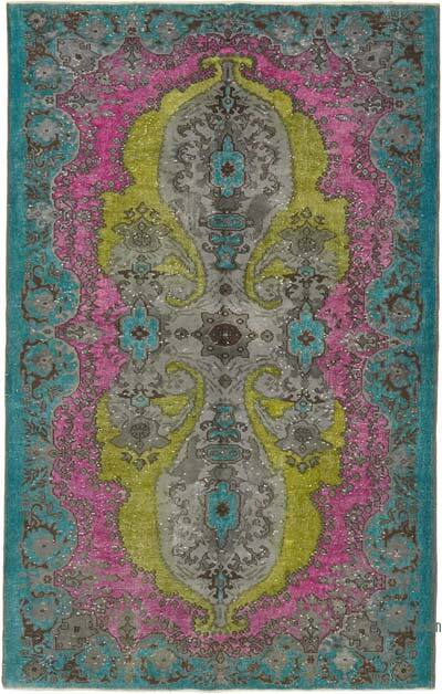 Hand Carved Over-Dyed Rug - 6' 3" x 10'  (75" x 120")