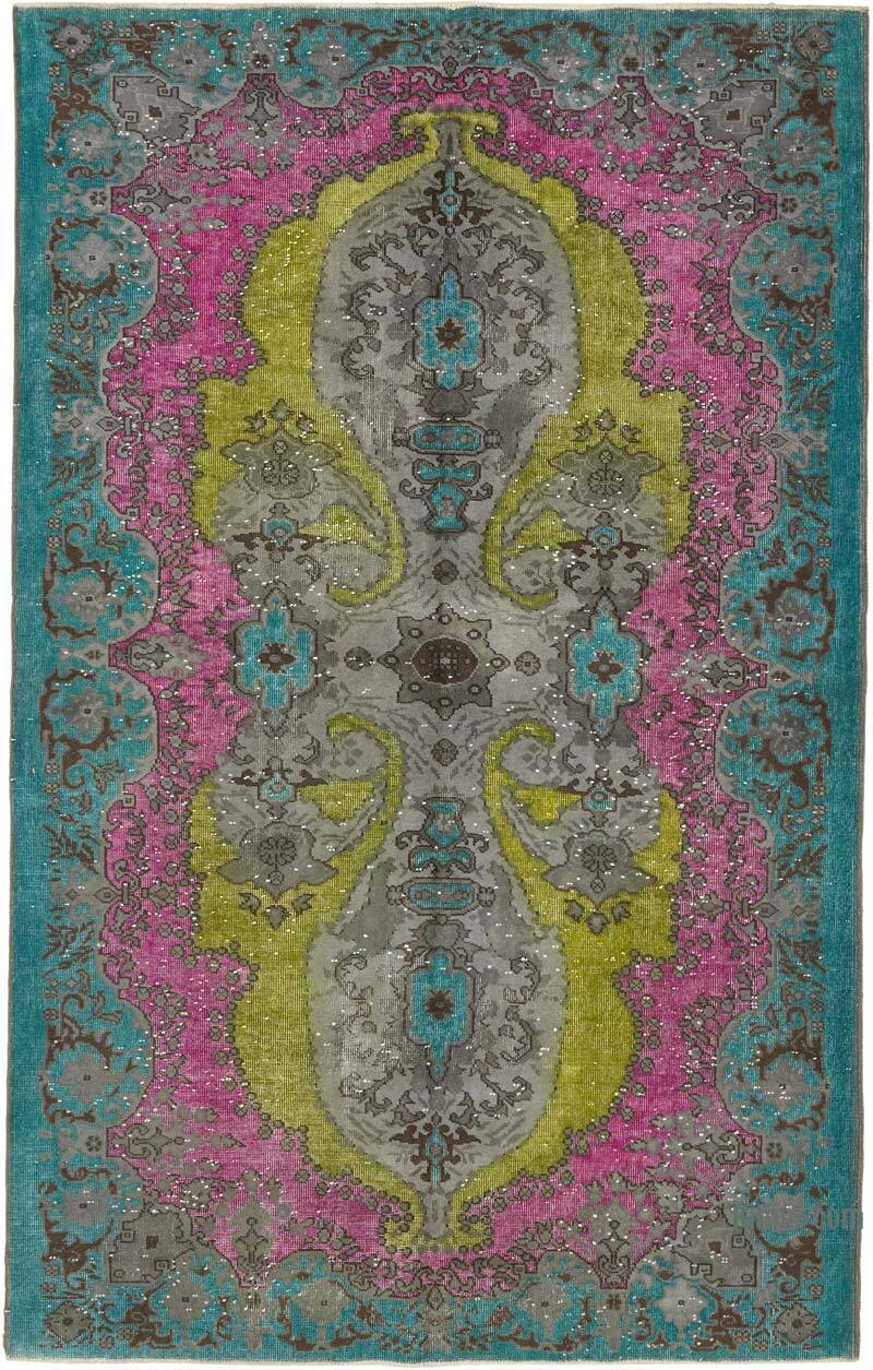 Hand Carved Over-Dyed Rug - 6' 3" x 10'  (75" x 120") - K0082199