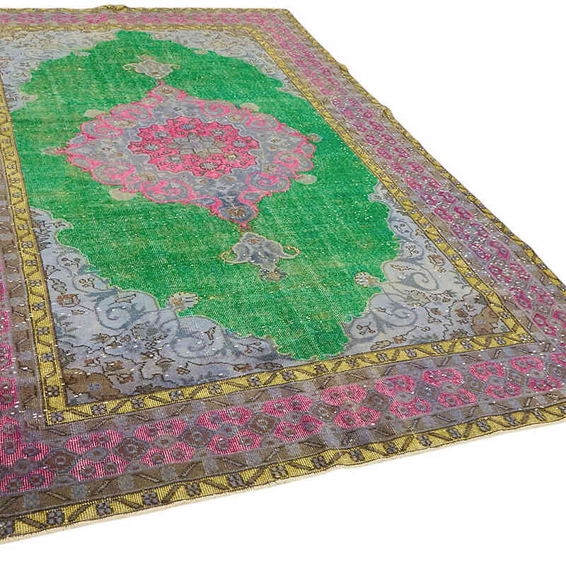 Hand Carved Over-Dyed Rug - 7'  x 10' 11" (84" x 131") - K0082201