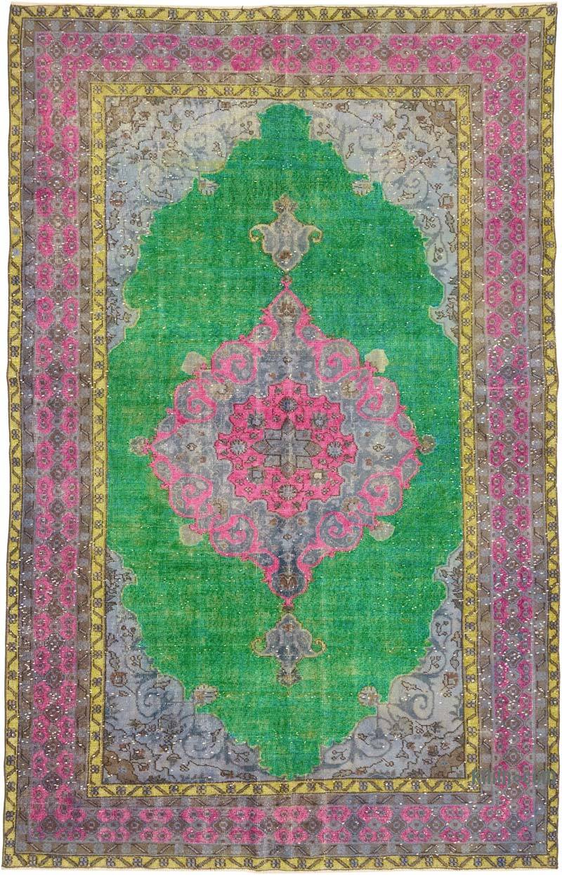 Hand Carved Over-Dyed Rug - 7'  x 10' 11" (84" x 131") - K0082201