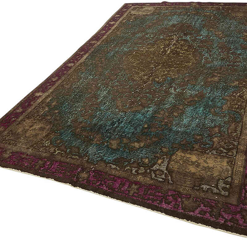 Hand Carved Over-Dyed Rug - 6' 8" x 10' 5" (80" x 125") - K0082202