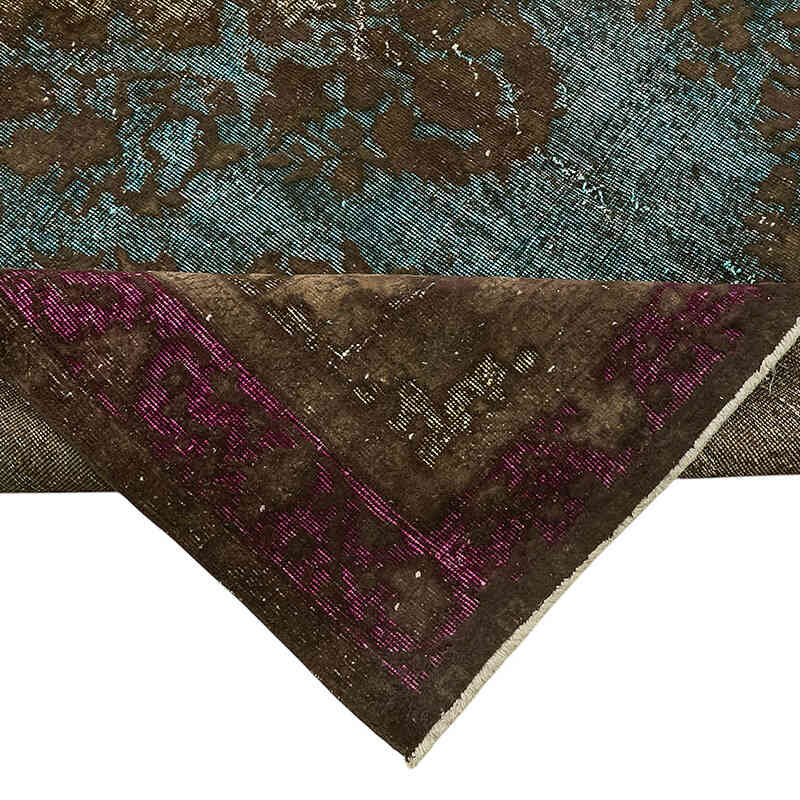 Hand Carved Over-Dyed Rug - 6' 8" x 10' 5" (80" x 125") - K0082202