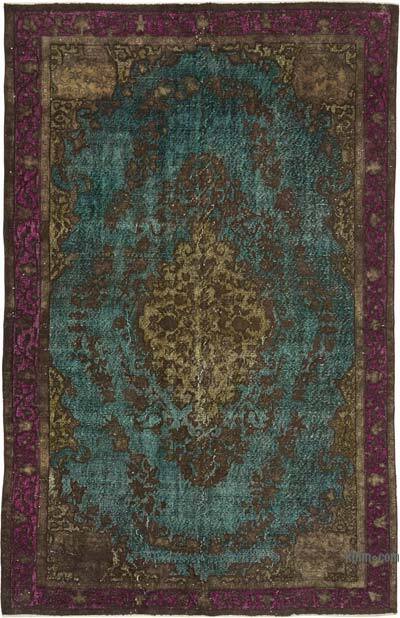 Hand Carved Over-Dyed Rug - 6' 8" x 10' 5" (80" x 125")