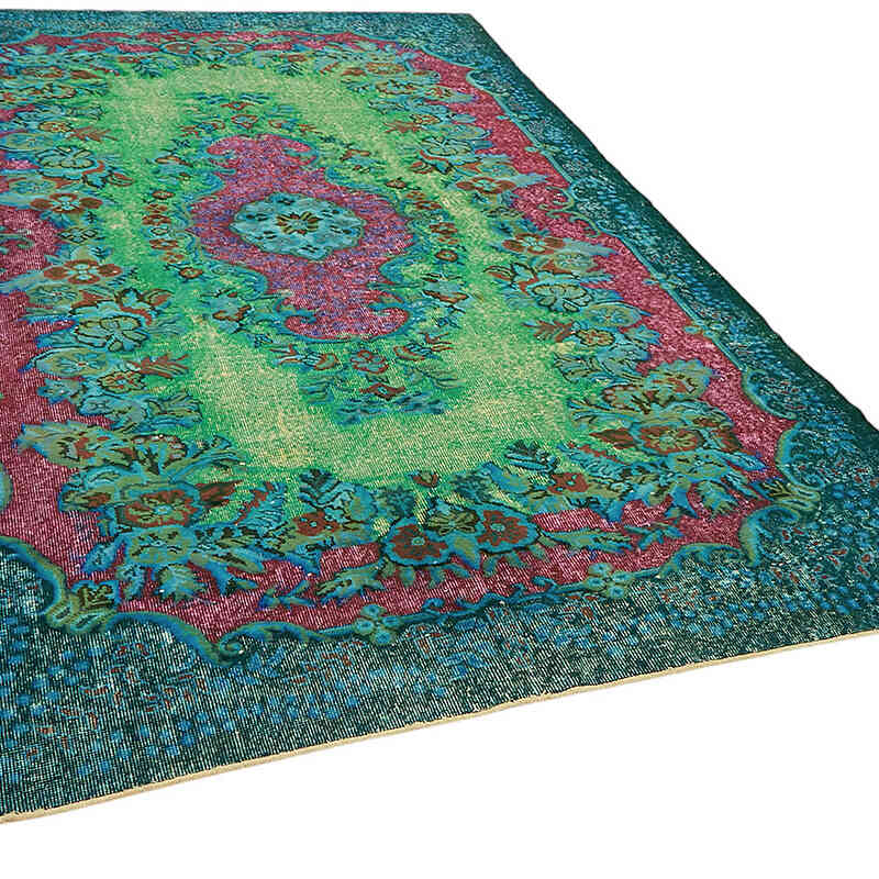 Hand Carved Over-Dyed Rug - 6' 3" x 9' 7" (75" x 115") - K0082203