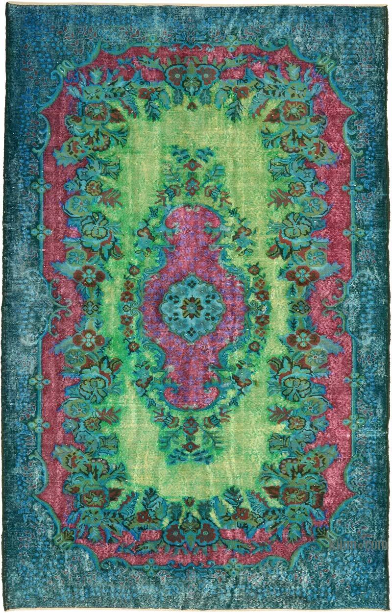 Hand Carved Over-Dyed Rug - 6' 3" x 9' 7" (75" x 115") - K0082203