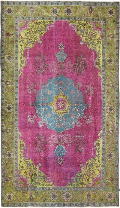 Hand Carved Over-Dyed Rug - 5' 11" x 9' 11" (71" x 119")