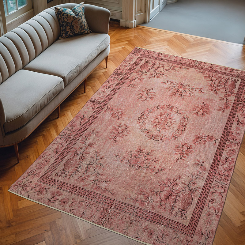 Hand Carved Over-Dyed Rug - 6' 7" x 9' 11" (79" x 119") - K0082210