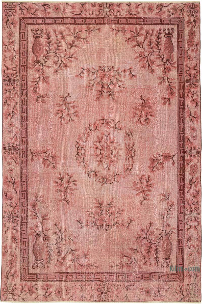 Hand Carved Over-Dyed Rug - 6' 7" x 9' 11" (79" x 119") - K0082210
