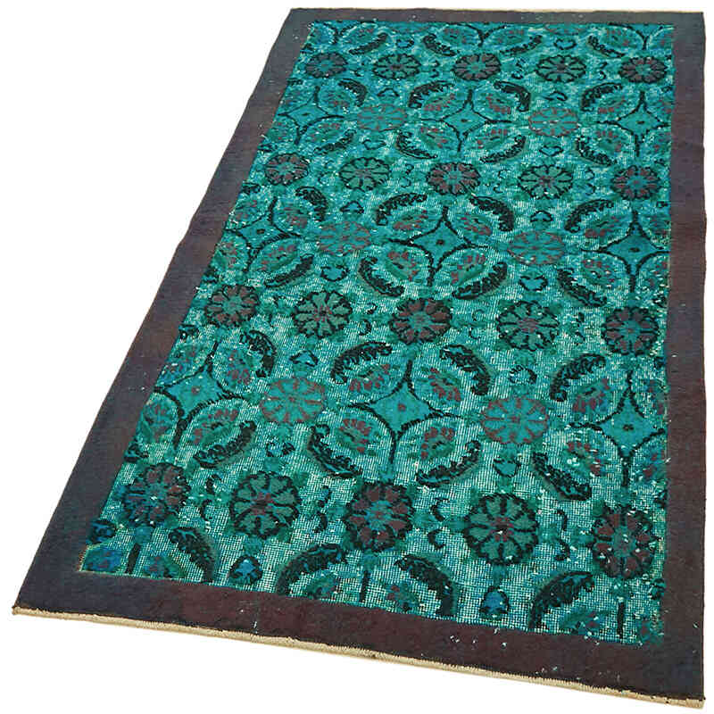 Hand Carved Over-Dyed Rug - 3' 9" x 6' 6" (45" x 78") - K0082215