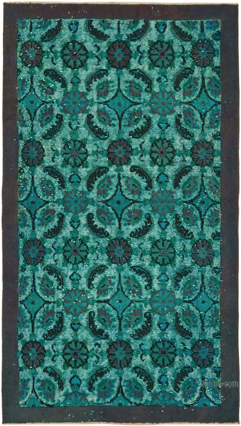 Hand Carved Over-Dyed Rug - 3' 9" x 6' 6" (45" x 78") - K0082215