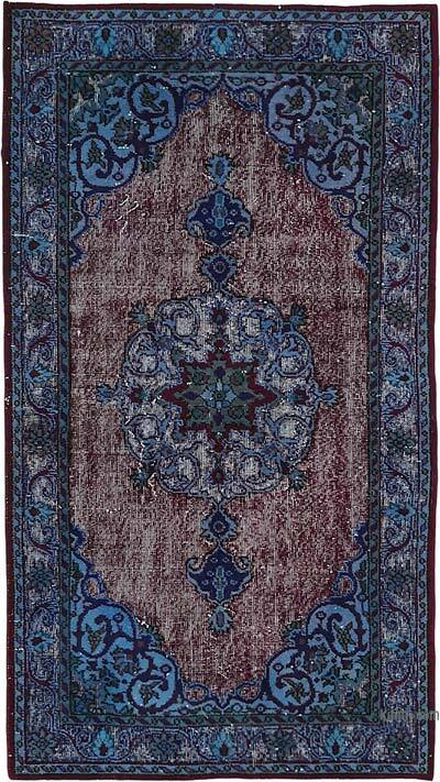 Alfombra Tallada a Mano Sobre Teñida - 120 cm x 220 cm