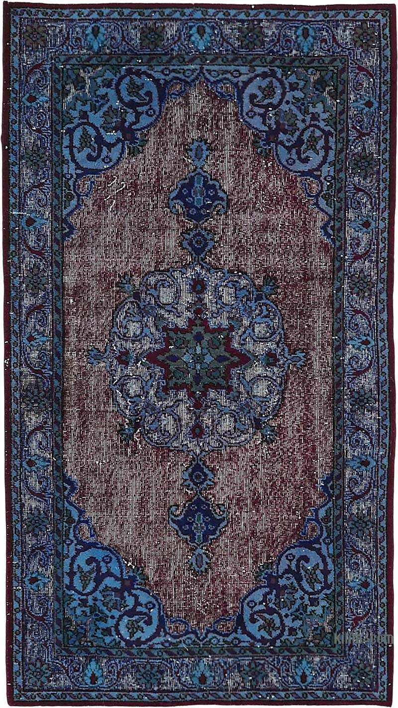 Hand Carved Over-Dyed Rug - 3' 11" x 7' 3" (47" x 87") - K0082220