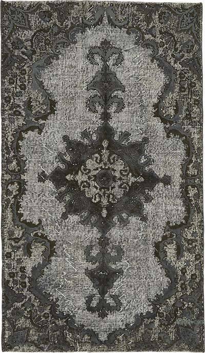 Hand Carved Over-Dyed Rug - 3' 11" x 6' 11" (47" x 83")