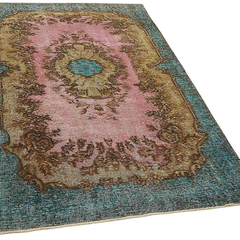 Hand Carved Over-Dyed Rug - 4'  x 6' 11" (48" x 83") - K0082224