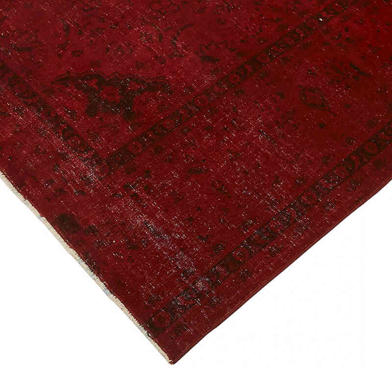 Overdyed Vintage Hand-knotted Oriental Rug - 8' 2" x 9' 10" (98" x 118") - K0082226