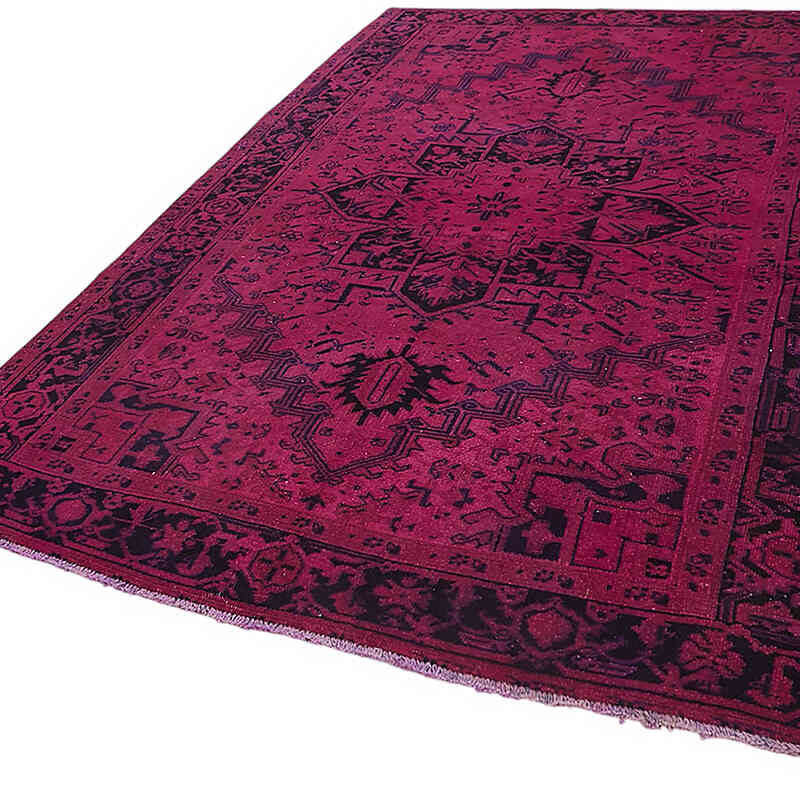 Overdyed Vintage Hand-knotted Oriental Rug - 6' 7" x 9' 10" (79" x 118") - K0082247