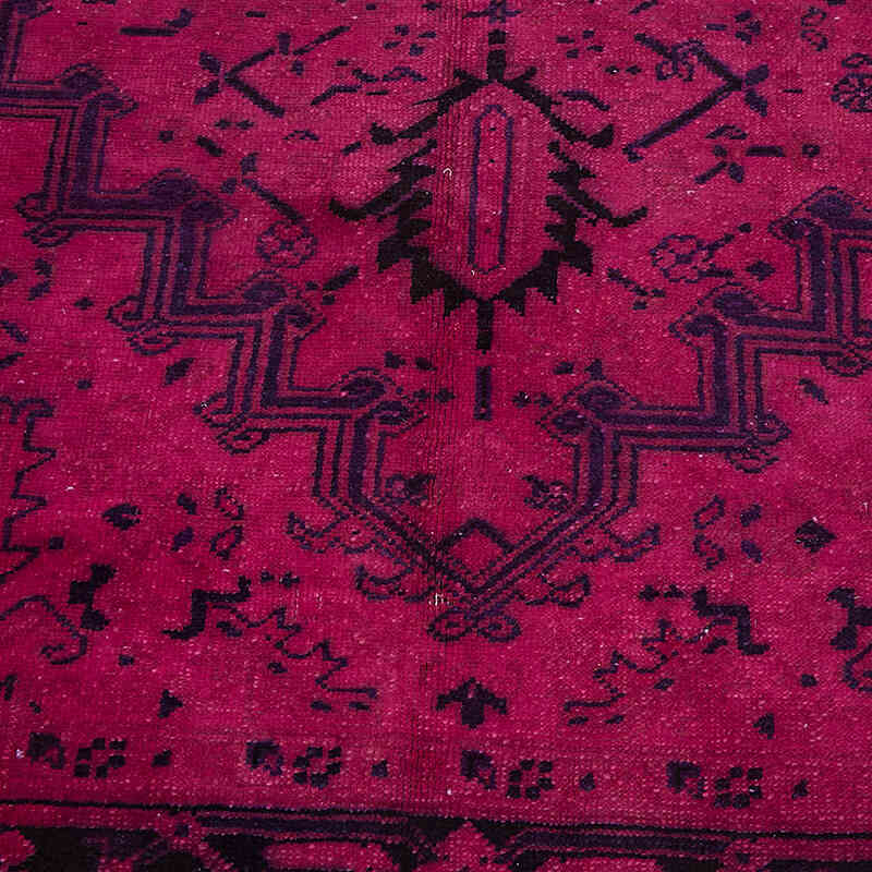 Overdyed Vintage Hand-knotted Oriental Rug - 6' 7" x 9' 10" (79" x 118") - K0082247