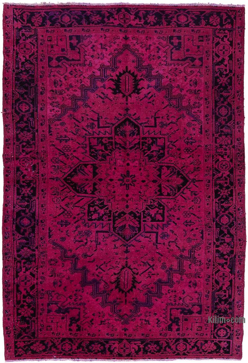 Overdyed Vintage Hand-knotted Oriental Rug - 6' 7" x 9' 10" (79" x 118") - K0082247