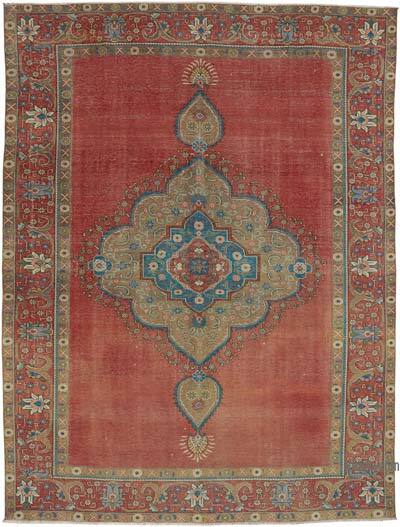 Vintage Hand-Knotted Oriental Rug - 9' 3" x 13' 7" (111" x 163")