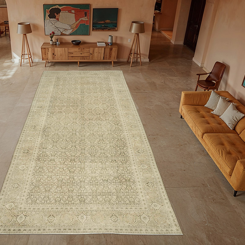 Vintage Hand-Knotted Oriental Rug - 7' 10" x 16' 11" (94" x 203") - K0082270