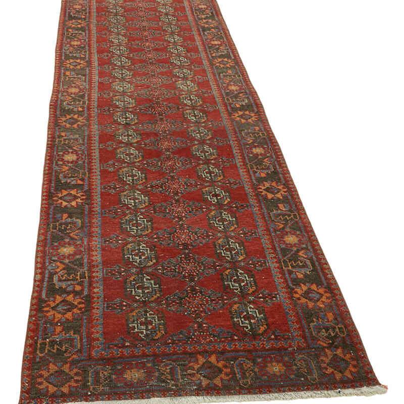 Vintage Oriental Hand-Knotted Runner - 3' 3" x 10' 6" (39" x 126") - K0082280