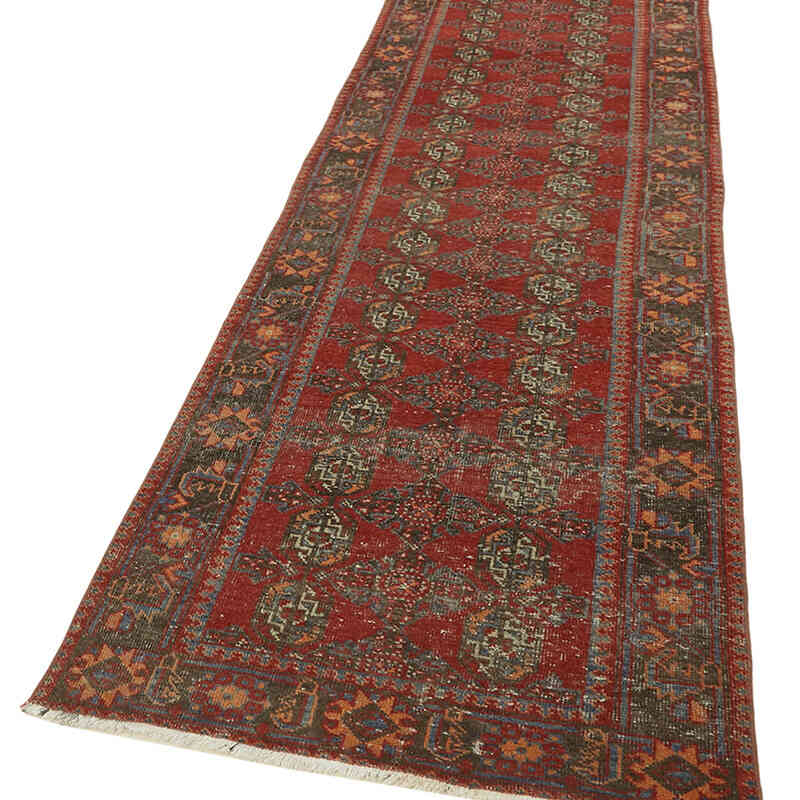 Vintage Oriental Hand-Knotted Runner - 3' 3" x 10' 6" (39" x 126") - K0082280