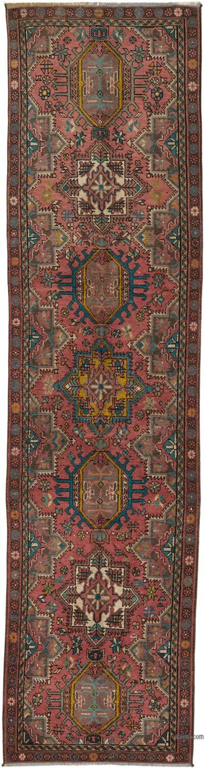 Vintage Oriental Hand-Knotted Runner - 3' 2" x 12' 2" (38" x 146")