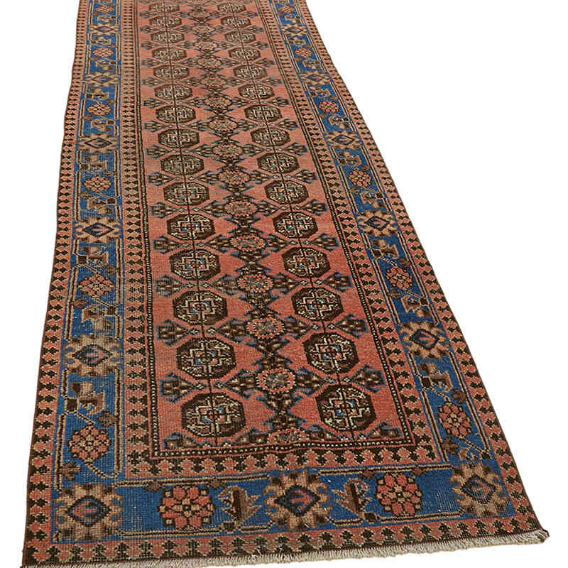 Vintage Oriental Hand-Knotted Runner - 3' 5" x 10' 9" (41" x 129") - K0082287