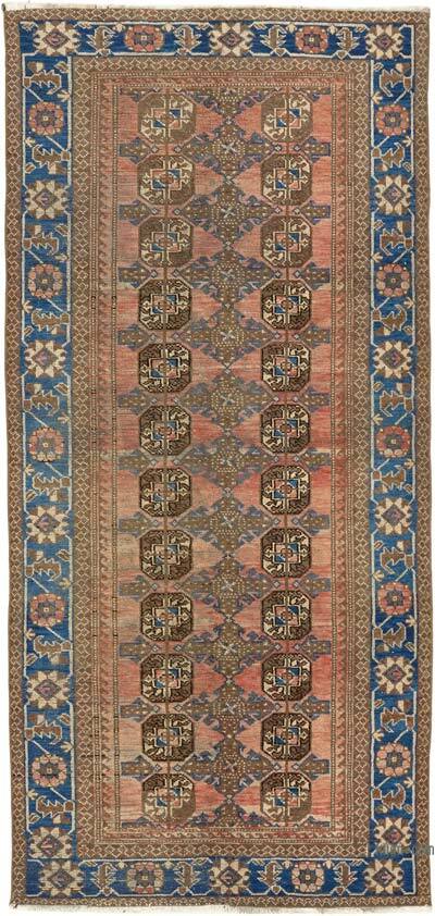 Vintage Oriental Hand-Knotted Runner - 3' 10" x 8' 3" (46" x 99")