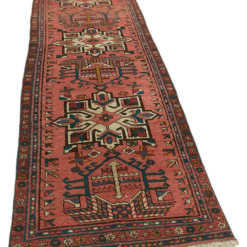 Vintage Oriental Hand-Knotted Runner - 2' 11" x 12' 8" (35" x 152") - K0082291