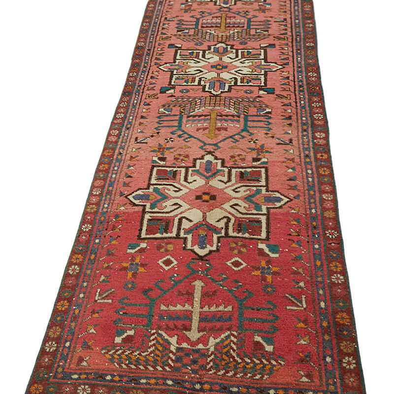 Vintage Oriental Hand-Knotted Runner - 2' 11" x 12' 8" (35" x 152") - K0082291